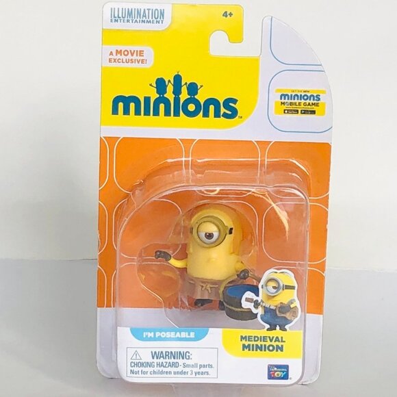 Despicable Me Minions Medieval Minion Poseable 2" Figure New In Box Age 4+ - Picture 4 of 10